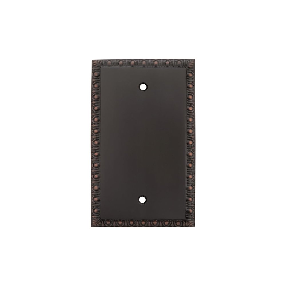 Nostalgic Warehouse Egg & Dart Switch Plate with Blank Cover in Timeless Bronze