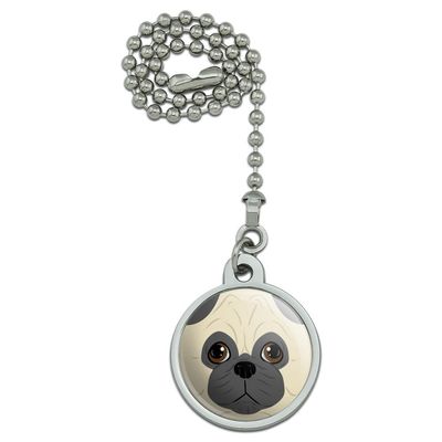 GRAPHICS & MORE Cute Pug Face Pet Dog Ceiling Fan and Light Pull Chain
