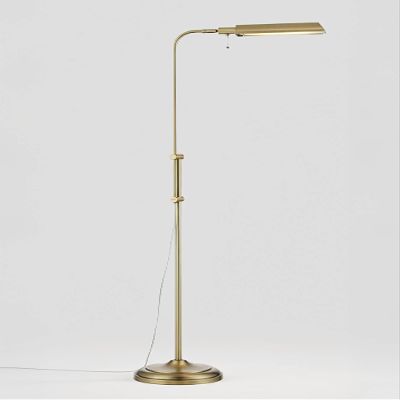 Culver Adjustable Height Aged Brass Pharmacy LED 57" Tall Floor Lamp