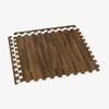 Forest Floor 5/8 Inch Thick Printed Foam Tiles, Premium Wood Grain Interlocking Foam Floor Mats, Anti-Fatigue Flooring, Walnut, 48 Sq Ft view 4