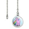 GRAPHICS & MORE Pink Unicorn Floating on Cloud Rainbow Ceiling Fan and Light Pull Chain view 2