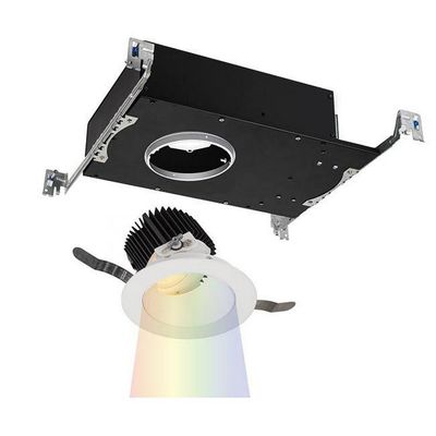 WAC Lighting R3ARAT-FCC24-WT Aether Color Changing LED Round Adjustable Trim with Light Engine Flood Beam