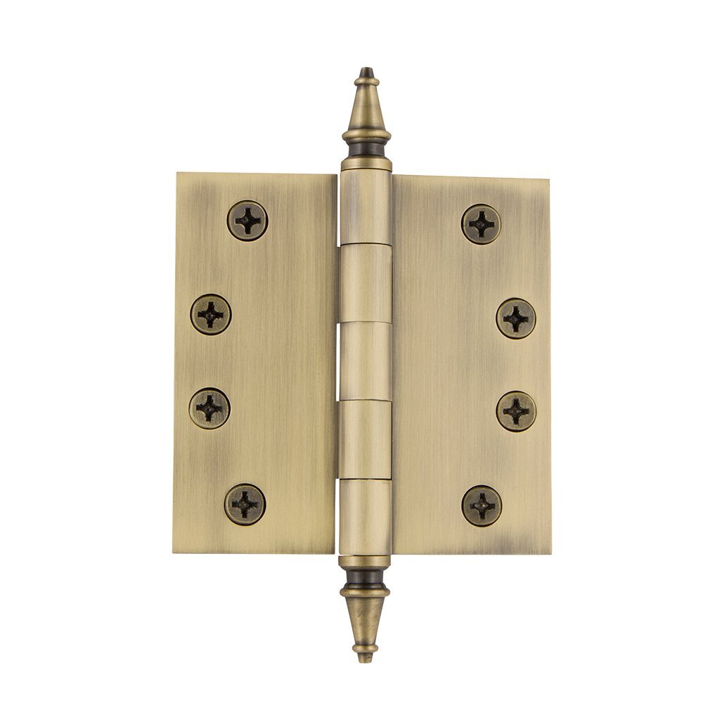 Grandeur Heavy Duty Brass Door Hinge with Square Corners
