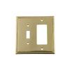 Nostalgic Warehouse Rope Switch Plate with Toggle and Rocker in Polished Brass view 1