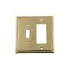 Nostalgic Warehouse Rope Switch Plate with Toggle and Rocker in Polished Brass view 2