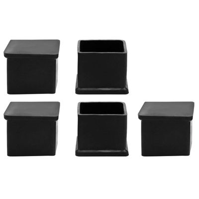 uxcell Rubber Chair Leg Caps End Pad Feet Cover Furniture Slider Floor Protector 5pcs 0.79" x 0.79"(20x20mm) Inner Size, Reduce Noise Prevent Scratch