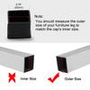 uxcell Rubber Chair Leg Caps End Pad Feet Cover Furniture Slider Floor Protector 5pcs 0.79" x 0.79"(20x20mm) Inner Size, Reduce Noise Prevent Scratch view 3