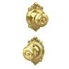 SCHLAGE F10 GEO 605 BRK Brookshire Collection Georgian Passage Knob, Bright Brass view 1