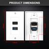 ZEXMTE HDMI and USB 3.0 Wall Plate HDMI Wall Charger Outlet Mount Socket Face Plate Panel Cover, USB & HDMI Port for High-Speed Charging, Wall Face Plate Plug Insert Panel Cable Mount Socket, White view 4