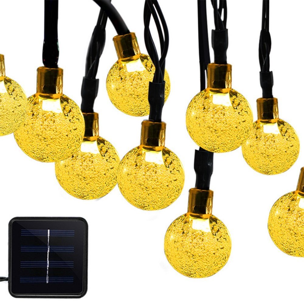 K JINGKELAI Solar String Lights Christmas Solar String Lights 30 LED Solar Globe String Fairy Lights for Christmas,Wedding,Outdoor,XmasTree,Garden,Patio,Party,Lawn Decoration