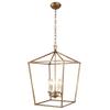 Decomust Openwork Lantern Pendant Stairway Entry Kitchen Hall Foyer Fixture Chandelier (Gold) view 2