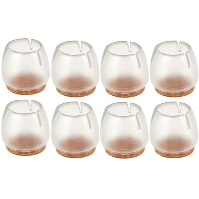 8x Chair Leg Caps Rubber Feet Protector Pads Furniture Table Covers Round Bottom