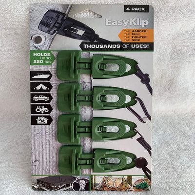 EasyKlip 4103 4 Pack tarp Clip, Green, One Size