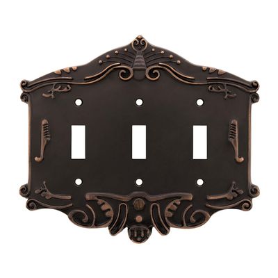 Nostalgic Warehouse Victorian Light Switch Cover Plate, Timeless Bronze