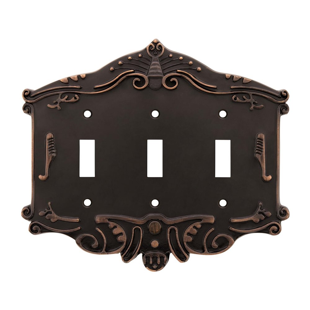 Nostalgic Warehouse Victorian Light Switch Cover Plate, Timeless Bronze
