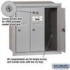 Salsbury Industries 3503ARU Recessed Mounted Vertical Mailbox with 3 Doors and USPS Access, Aluminum view 3