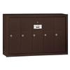 Salsbury Industries 3505ZSP Surface Mounted Vertical Mailbox with Master Commercial Lock with Private Access and 5 Doors, Bronze view 1