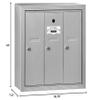 Salsbury Industries 3503ASU Surface Mounted Vertical Mailbox with 3 Doors and USPS Access, Aluminum view 3