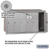 Salsbury Industries 3506ARU Recessed Mounted Vertical Mailbox with 6 Doors and USPS Access, Aluminum view 2