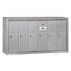 Salsbury Industries 3506ASP Surface Mounted Vertical Mailbox with Master Commercial Lock with Private Access and 6 Doors, Aluminum view 1