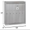 Salsbury Industries 3506ASP Surface Mounted Vertical Mailbox with Master Commercial Lock with Private Access and 6 Doors, Aluminum view 2