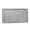 Salsbury Industries 3506ASU Surface Mounted Vertical Mailbox with 6 Doors and USPS Access, Aluminum view 1