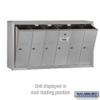 Salsbury Industries 3506ASU Surface Mounted Vertical Mailbox with 6 Doors and USPS Access, Aluminum view 3