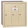 Salsbury Industries 3503SRP Recessed Mounted Vertical Mailbox with Master Commercial Lock with Private Access and 3 Doors, Sandstone view 1