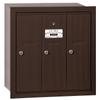 Salsbury Industries 3503ZRP Recessed Mounted Vertical Mailbox with Master Commercial Lock with Private Access and 3 Doors, Bronze view 1