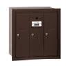 Salsbury Industries 3503ZRU Recessed Mounted Vertical Mailbox with USPS Access and 3 Doors, Bronze view 1