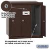 Salsbury Industries 3503ZRU Recessed Mounted Vertical Mailbox with USPS Access and 3 Doors, Bronze view 2