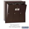 Salsbury Industries 3503ZRU Recessed Mounted Vertical Mailbox with USPS Access and 3 Doors, Bronze view 3