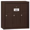 Salsbury Industries 3503ZSP Surface Mounted Vertical Mailbox with Master Commercial Lock with Private Access and 3 Doors, Bronze view 1
