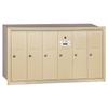 Salsbury Industries 3506SRP Recessed Mounted Vertical Mailbox with Master Commercial Lock with Private Access and 6 Doors, Sandstone view 1