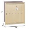 Salsbury Industries 3506SRP Recessed Mounted Vertical Mailbox with Master Commercial Lock with Private Access and 6 Doors, Sandstone view 2