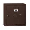 Salsbury Industries 3503ZSU Surface Mounted Vertical Mailbox with USPS Access and 3 Doors, Bronze view 1
