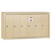 Salsbury Industries 3506SSP Surface Mounted Vertical Mailbox with Master Commercial Lock with Private Access and 6 Doors, Sandstone view 1