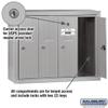 Salsbury Industries Mailbox, Aluminum, Powder Coated, 4 Doors, Surface, 3504ASU - 1 Each view 3