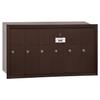 Salsbury Industries 3506ZRP Recessed Mounted Vertical Mailbox with Master Commercial Lock with Private Access and 6 Doors, Bronze view 1