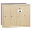 Salsbury Industries 3504SRP Recessed Mounted Vertical Mailbox with Master Commercial Lock with Private Access and 4 Doors, Sandstone view 1