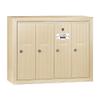 Salsbury Industries 3504SSP Surface Mounted Vertical Mailbox with Master Commercial Lock with Private Access and 4 Doors, Sandstone view 1