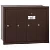 Salsbury Industries 3504ZRP Recessed Mounted Vertical Mailbox with Master Commercial Lock with Private Access and 4 Doors, Bronze view 1