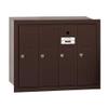 Salsbury Industries 3504ZRU Recessed Mounted Vertical Mailbox with USPS Access and 4 Doors, Bronze view 1