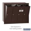 Salsbury Industries 3504ZRU Recessed Mounted Vertical Mailbox with USPS Access and 4 Doors, Bronze view 3