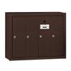 Salsbury Industries 3504ZSU Surface Mounted Vertical Mailbox with USPS Access and 4 Doors, Bronze view 1