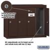 Salsbury Industries 3504ZSU Surface Mounted Vertical Mailbox with USPS Access and 4 Doors, Bronze view 2