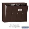 Salsbury Industries 3504ZSU Surface Mounted Vertical Mailbox with USPS Access and 4 Doors, Bronze view 3
