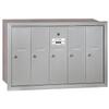Salsbury Industries 3505ARP Recessed Mounted Vertical Mailbox with Master Commercial Lock with Private Access and 5 Doors, Aluminum view 1