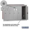Salsbury Industries 3505ARU Recessed Mounted Vertical Mailbox with 5 Doors and USPS Access, Aluminum view 2