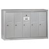Salsbury Industries 3505ASP Surface Mounted Vertical Mailbox with Master Commercial Lock with Private Access and 5 Doors, Aluminum view 1